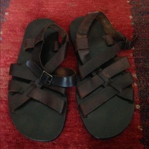 Men's leather sandals 11